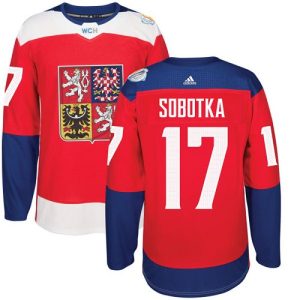 Herren Team Czech Republic #17 Vladimir Sobotka Authentic Rot Auswärts 2016 World Cup